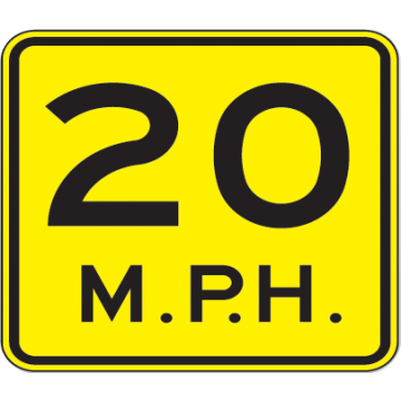 20 Mph Speed Advisory Sign - U.S. Signs and Safety