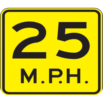 25 Mph Speed Advisory Sign - U.S. Signs and Safety