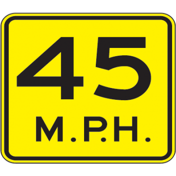 45 Mph Speed Advisory Sign - U.S. Signs and Safety