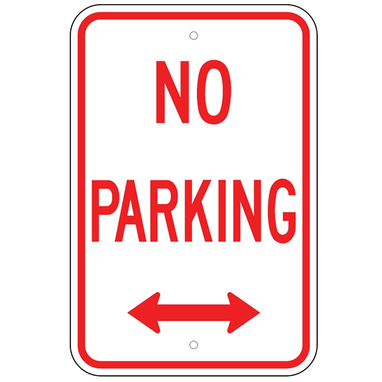 No Parking Double Arrow Sign - U.S. Signs and Safety