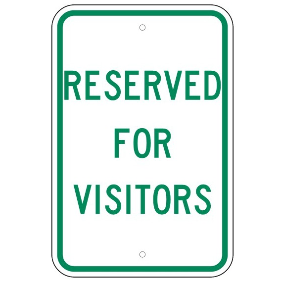 Reserved For Visitors Sign - U.S. Signs and Safety