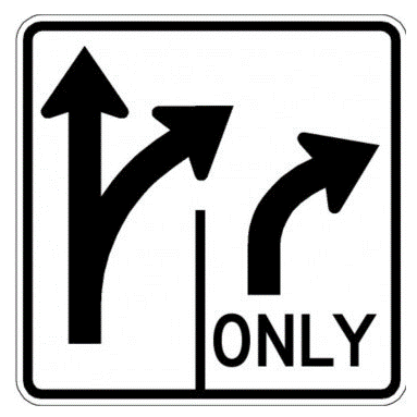 Double Turn Right Sign, MUTCD R3-8 - U.S. Signs and Safety