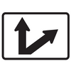 Double Arrow Diagonal/Straight Route Marker Sign - U.S. Signs and Safety - 3