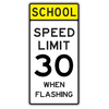 School Speed Limit 30 When Flashing Sign - U.S. Signs and Safety - 2