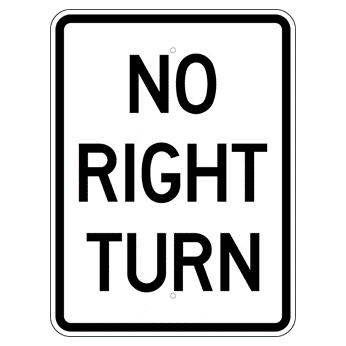 No Right Turn Sign - U.S. Signs and Safety