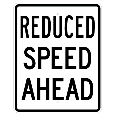 Reduced Speed Ahead Sign - U.S. Signs and Safety