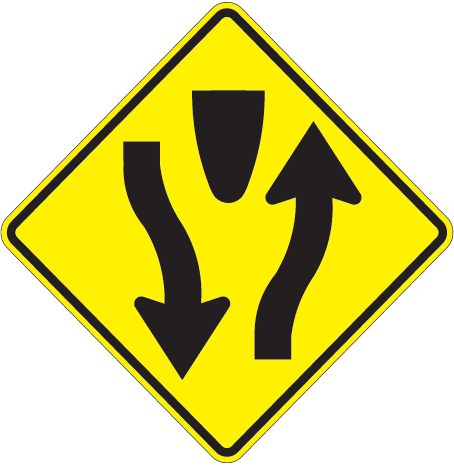 Divided Highway Symbol Sign - U.S. Signs and Safety
