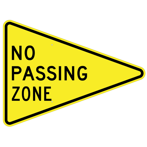 No Passing Zone Sign - U.S. Signs and Safety