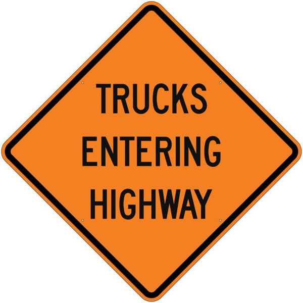 Trucks Entering Highway Roll Up Sign - U.S. Signs and Safety - 1