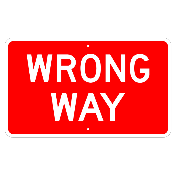 Wrong Way Sign - U.S. Signs and Safety