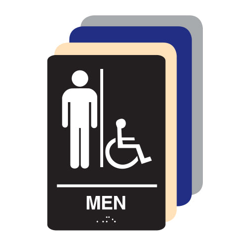 Men Accessible ADA Restroom Sign