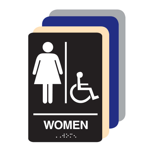 Women Accessible ADA Restroom Sign