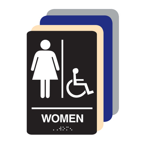 Women Accessible ADA Restroom Sign