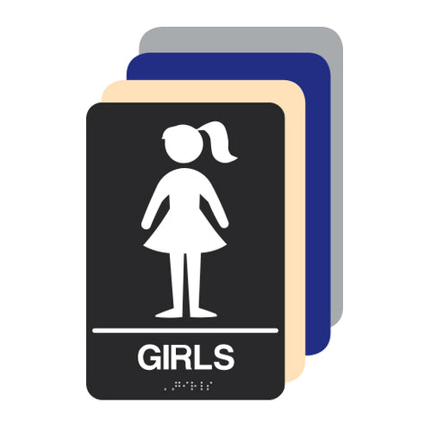 Girls ADA Restroom Sign