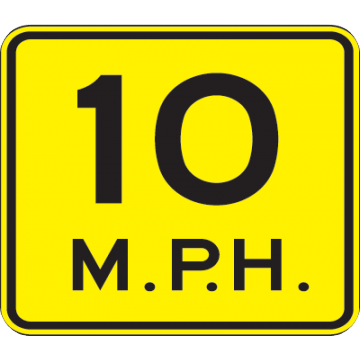 10 Mph Speed Advisory Sign - U.S. Signs and Safety