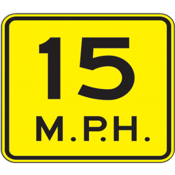 15 Mph Speed Advisory Sign - U.S. Signs and Safety