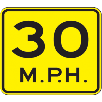 30 Mph Speed Advisory Sign - U.S. Signs and Safety