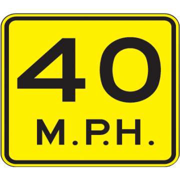 40 Mph Speed Advisory Sign - U.S. Signs and Safety