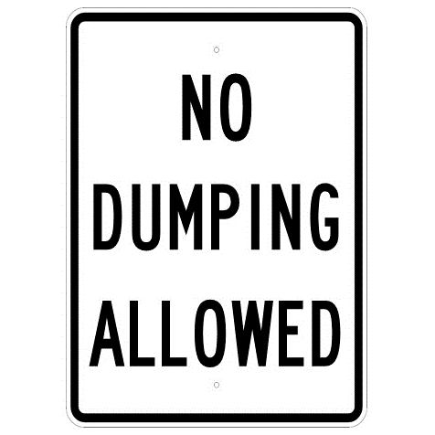 No Dumping Allowed Sign - U.S. Signs and Safety