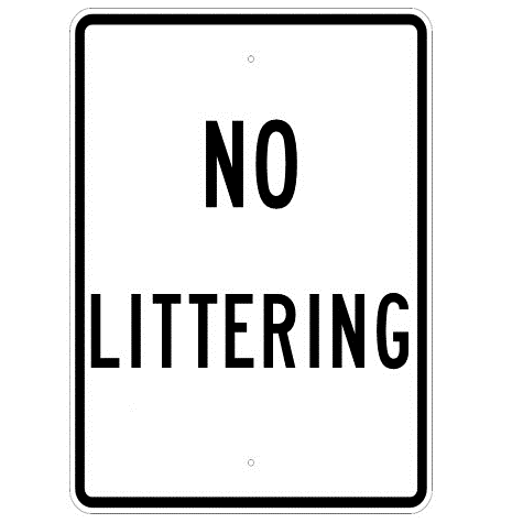 No Littering Sign - U.S. Signs and Safety