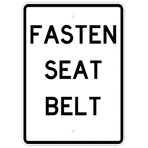 Fasten Seat Belt Vertical Sign - U.S. Signs and Safety