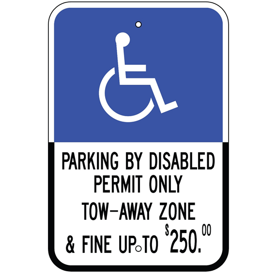Florida-Parking By Disabled Permit Only Tow-Away Sign - U.S. Signs and Safety