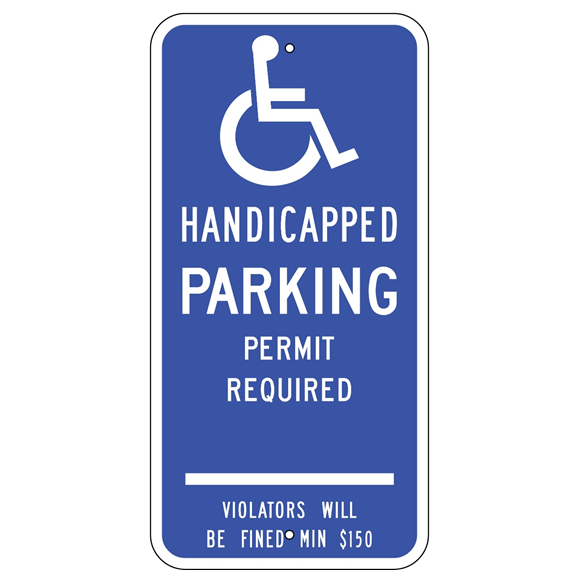 Connecticut-Handicap Parking Permit Sign - U.S. Signs and Safety