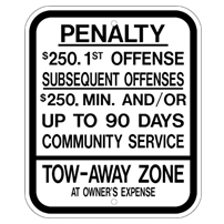 New Jersey-Parking Penalty Sign - U.S. Signs and Safety