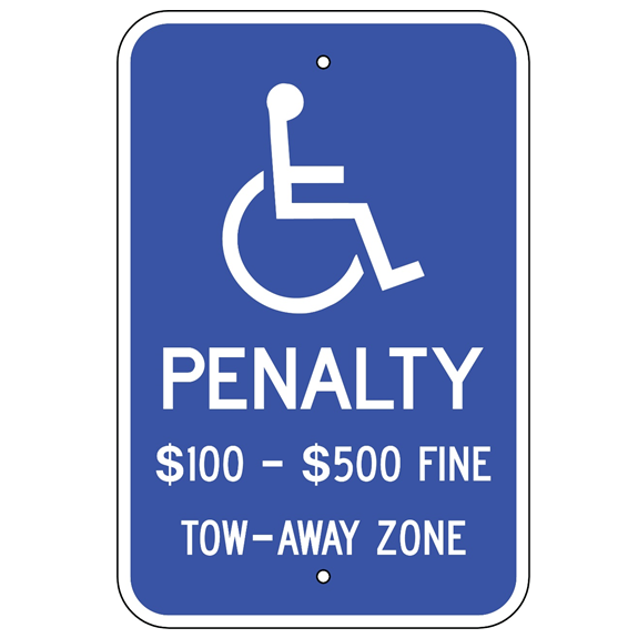 Virginia-Handicap Penalty Sign - U.S. Signs and Safety