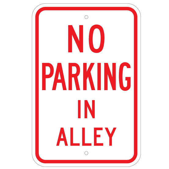 No Parking In Alley Sign - U.S. Signs and Safety