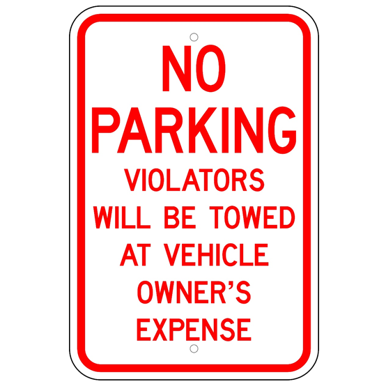 No Parking Violators Will Be Towed Sign - U.S. Signs and Safety