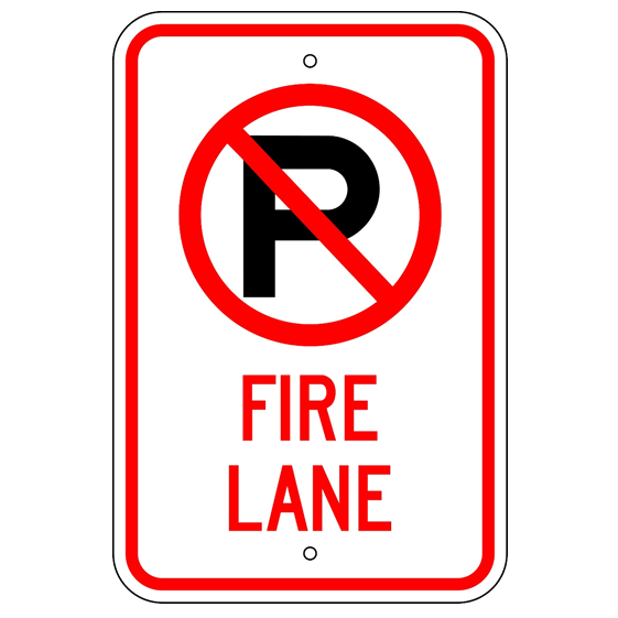 No Parking Fire Lane Symbol Sign - U.S. Signs and Safety