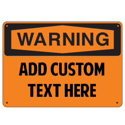 Warning OSHA Sign - U.S. Signs and Safety - 1