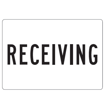 Receiving Sign - U.S. Signs and Safety - 1