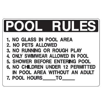 Pool Rules Sign - U.S. Signs and Safety - 1