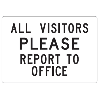 All Visitors Sign - U.S. Signs and Safety - 1