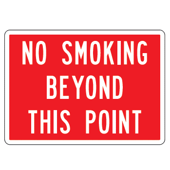 No Smoking Beyond Sign - U.S. Signs and Safety