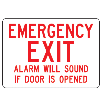 Emergency Exit Alarm Sign - U.S. Signs and Safety - 1