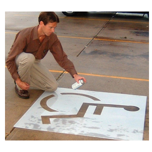 Pavement Marking Stencil - Handicap Symbol - U.S. Signs and Safety