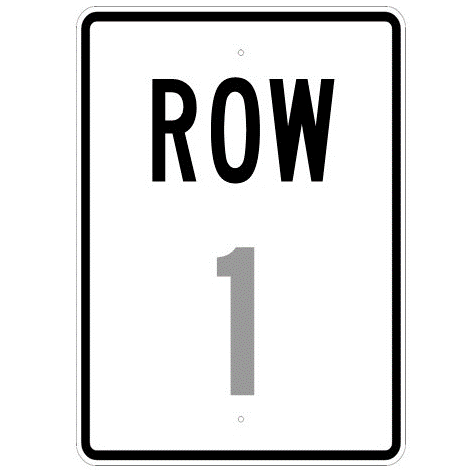 Row # Sign - U.S. Signs and Safety
