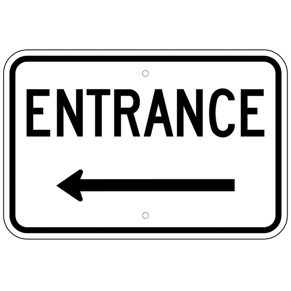 Entrance Left Arrow Sign - U.S. Signs and Safety