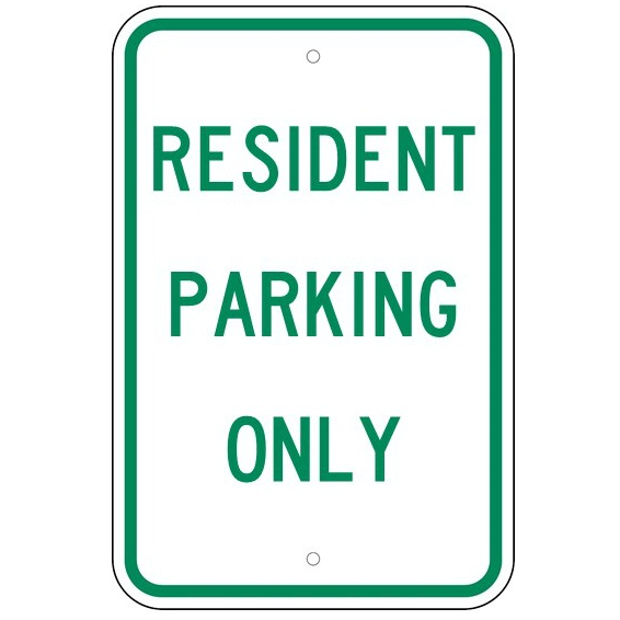 Resident Parking Only Sign - U.S. Signs and Safety