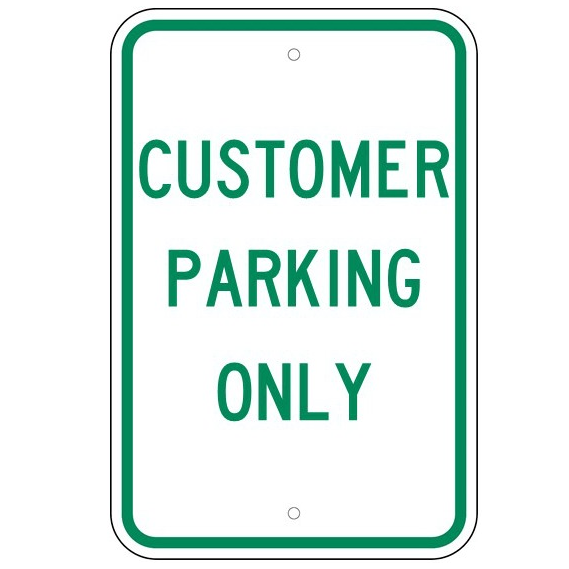 Customer Parking Only Sign - U.S. Signs and Safety