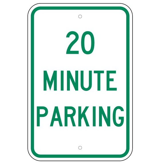 20 Minute Parking Sign - U.S. Signs and Safety