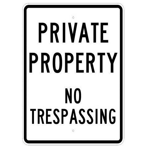 Private Property No Trespassing Sign - U.S. Signs and Safety