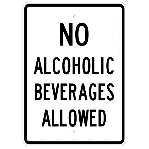 No Alcoholic Beverages Allowed Sign - U.S. Signs and Safety