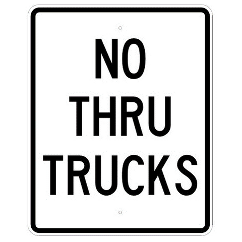 No Thru Trucks Sign - U.S. Signs and Safety