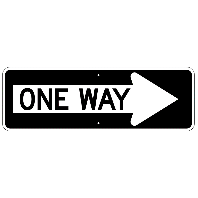 One Way Right Sign - U.S. Signs and Safety