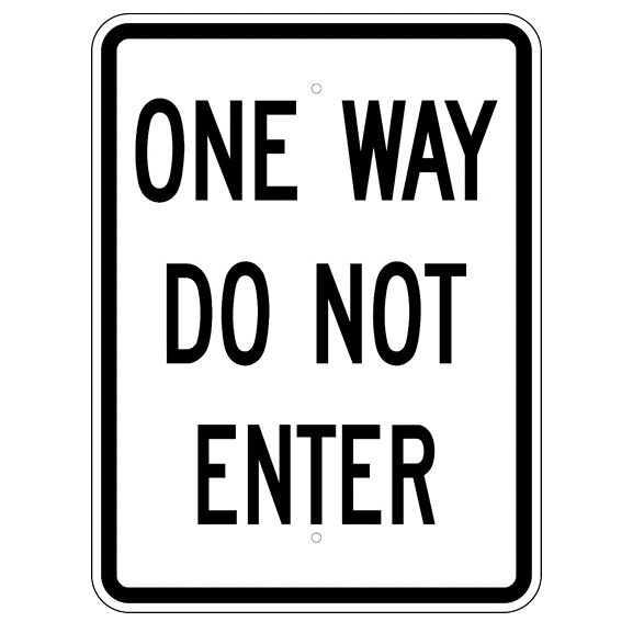 One Way Do Not Enter Sign - U.S. Signs and Safety