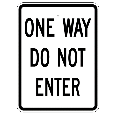 One Way Do Not Enter Sign - U.S. Signs and Safety